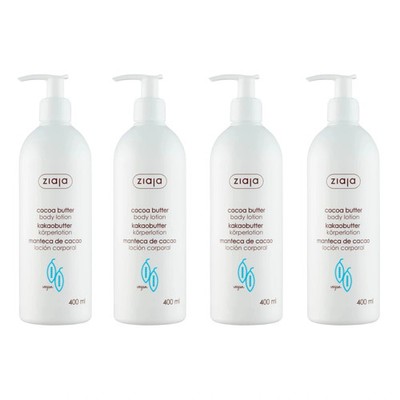 4x Ziaja Cocoa Butter Body Lotion 400ml / 13.53 fl oz