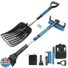YEITSNOW Extendable Snow Brush with Ice Scraper Telescopic Snow S