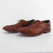 Allen Edmonds Strandmok Cap-toe Oxford 10 D Brown Leather Dainite Rubber Sole