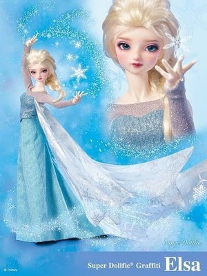 Super Dollfie Elsa Volks Puppe Bjd Disney