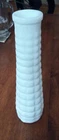 E.O. Brody Quilted Waffle Pattern Milk Glass Bud Vase M-147 Flawless