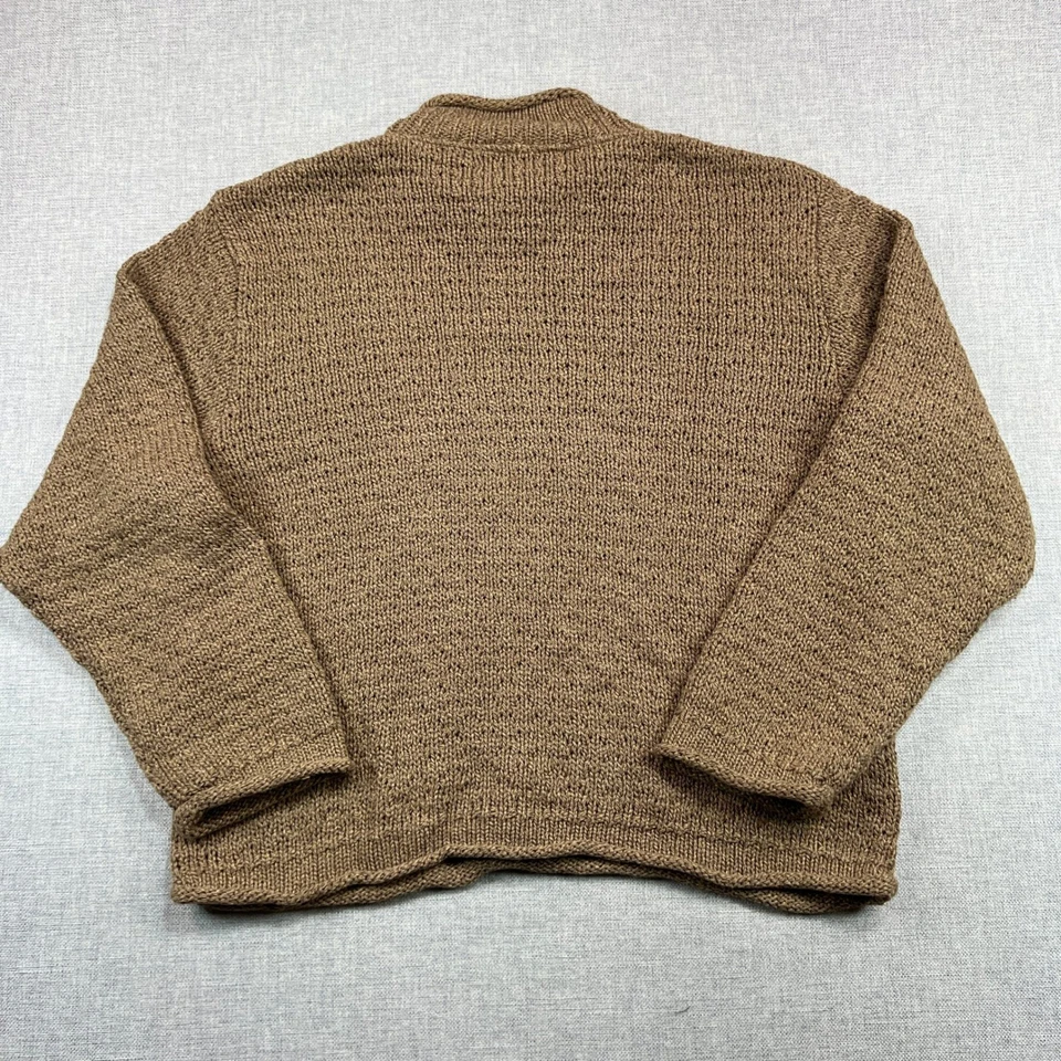 Suéter De Colección Años 90 Algodón Country Parkhurst Mujer XL Marrón Grueso Tejido Cuello Redondo Foto 4 de 4