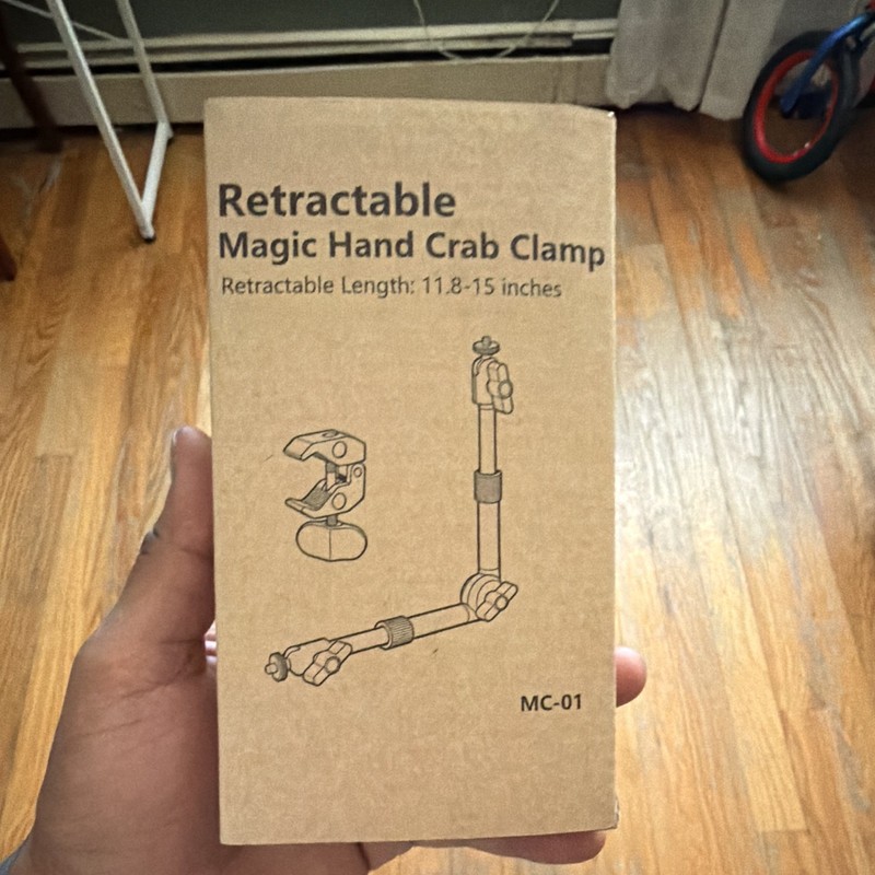 Retractable Adjustable 360° Magic Arm Crab Clamp Mount MC-01 11.8-15in 1/4"
