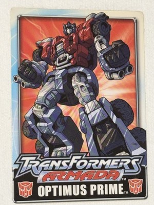 Transformers Armada Optimus Prime Sticker Trading Card Hasbro 2002 EARLY RARE