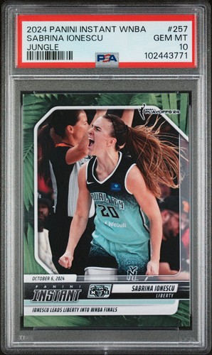 Sabrina Ionescu 2024-25 Panini Instant WNBA Jungle #257 /25 PSA 10