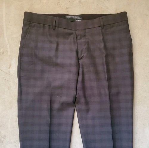 Traje The Kooples Para Hombre Jkt 42 Trs W 36 L 33 Lana Mezcla Seda Gris Cuadros Usado Una Vez - Imagen 17 de 20