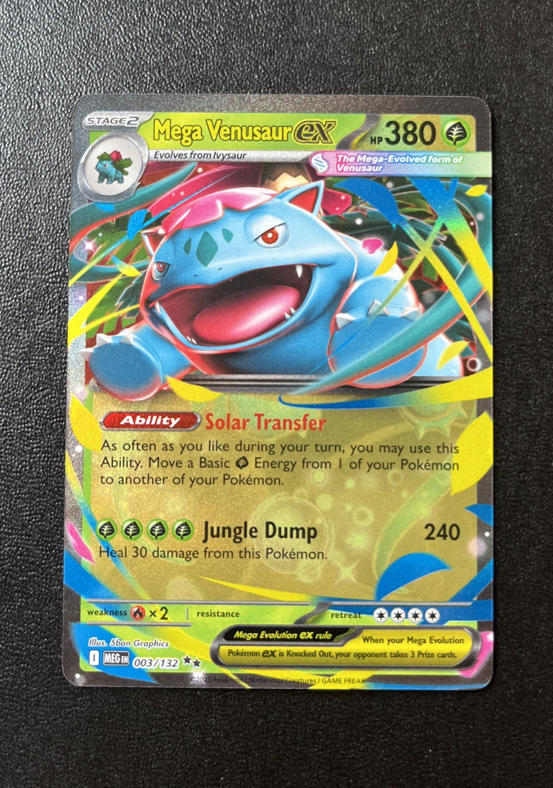 Mega Venusaur Ex 3/132 Mega Evolution MEG -Near Mint- Pokemon TCG