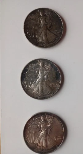 New ListingAmerican Silver Eagle 1 Dollar/ 1oz Fine Silver.  Beautifully Toned.