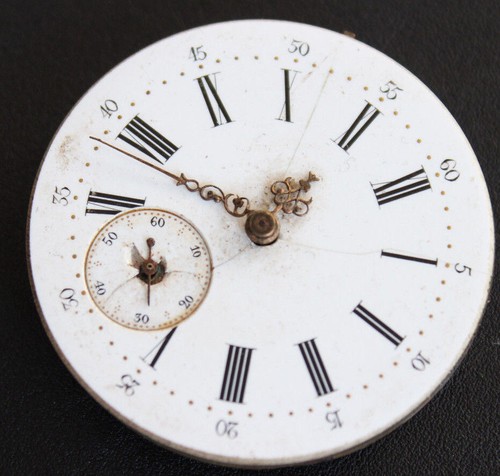 Mouvement De Montre à Gousset Vintage Années 1920 - Mécanique Manuel Argenté - Occasion Bon État