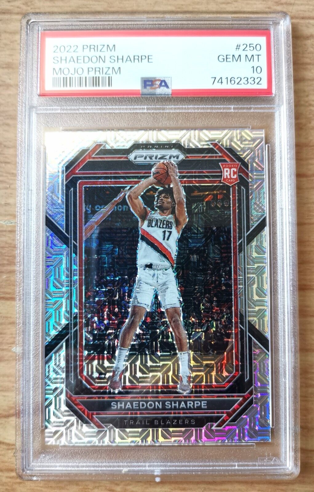 2022-23 Panini Spectra Shaedon Sharpe Silver Prizm RPA /199! Blazers RC!