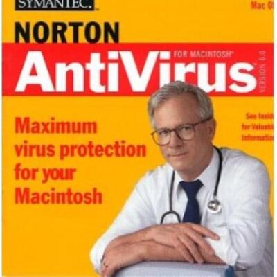 Norton AntiVirus 6.0 MAC CD computer protection utility virus repair scans tools