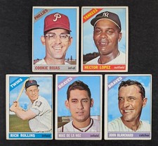 1966 Topps Baseball Lot 5 Cards