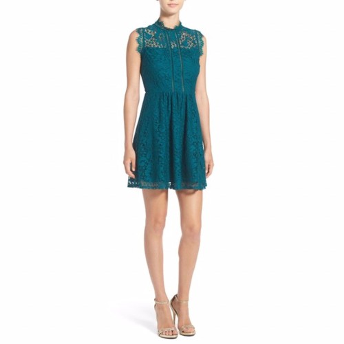 Speechless Teal Jade Sleeveless Mock 