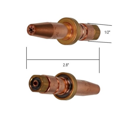 Acetylene Cutting Tips MC12-1 compatible with Smith MC12-1 Tips Cut 5/8'' QTY 2