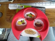 Meal Measure red portion control plate - new weight loss -healthy eating more