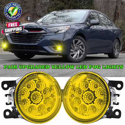 2PC Front Bumper Yellow LED For Light For Subaru Forester XV Crosstrek 2014-2020