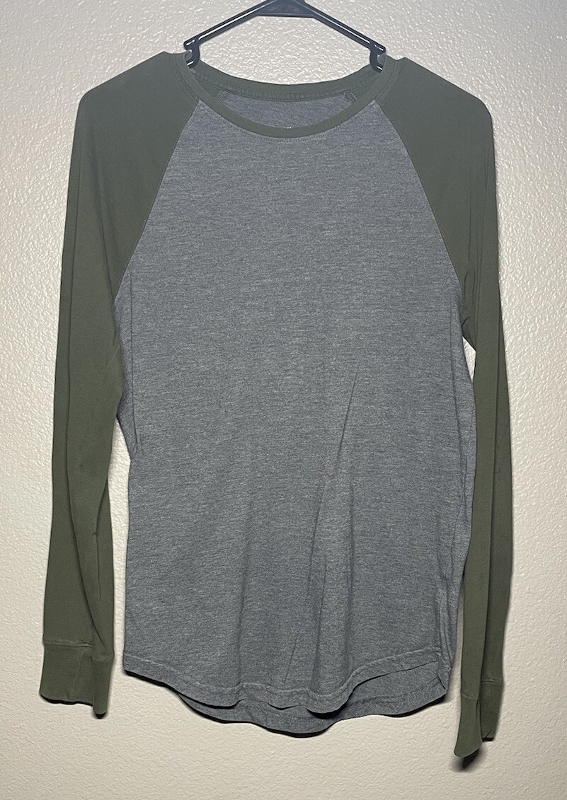 Men's Long Sleeve Goodfellow & Co T-Shirt in Forest Green & Gray