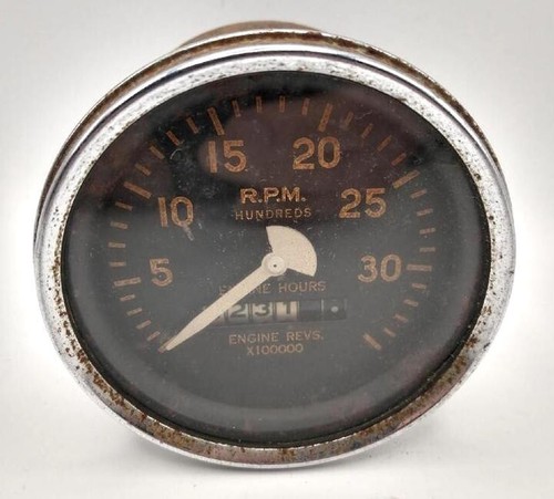 Vintage Boat 3500 RPM Tachometer and Engine Revs Mechanical Hour ...