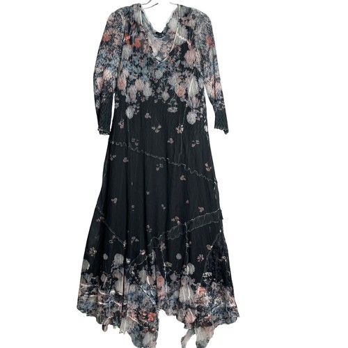 komarov charmeuse a line dress & jacket Midnight Navy Pleated Charmeuse Dress With Jacket main image 0