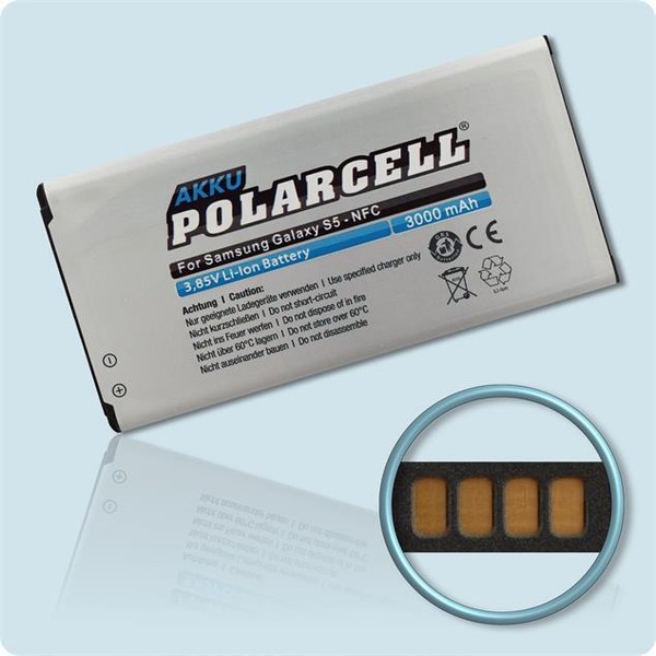 Polarcell Akku FüR EB-BG900BBE EB-BG903 - Samsung Galaxy S5 Active Galaxy S5-image