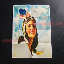 1942 Segunda Guerra Mundial EE. UU. EJÉRCITO DE AMÉRICA FUERZA AÉREA MUJERES PILOTO AVIÓN GUERRA PROPAGANDA CARTEL E228