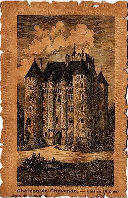 Old postcard AK Chateau de Chevenon - Built in 1410 by (456390)