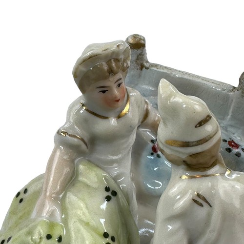 Old German Victorian Fairing Porcelain Last In Bed To Turn Off The Light 3.5” - Picture 9 of 19