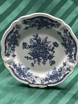 Vintage Blue Carnation Ironstone Sears Dinner Plates Set Of 2 | eBay