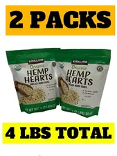 Kirkland Signature Organic Hemp Hearts Shelled Seeds 2LBS/PACK(4LBS. Total)