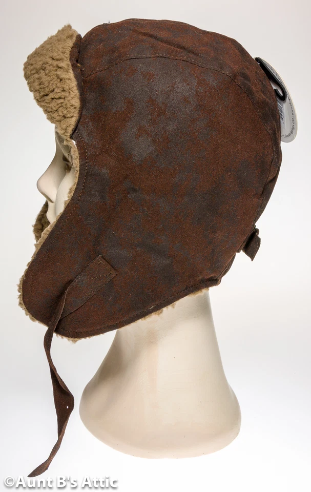 Gorra de Aviador con Forro Marrón Imitación Gamuza Aspecto Militar Steampunk Disfraz Sombrero  Foto 2 de 3