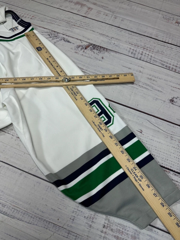 Authentic Maska #97 Hartford Whalers Hockey Jersey Sz 48 White Green CCM - Image 4 of 4