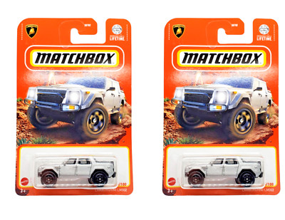 2024 Matchbox Lamborghini LM002 #96 Silver - Set of 2