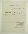 CIVIL WAR  COLUMBIAN HOSPITAL DC LETTER MERIDIAN HILL 1864