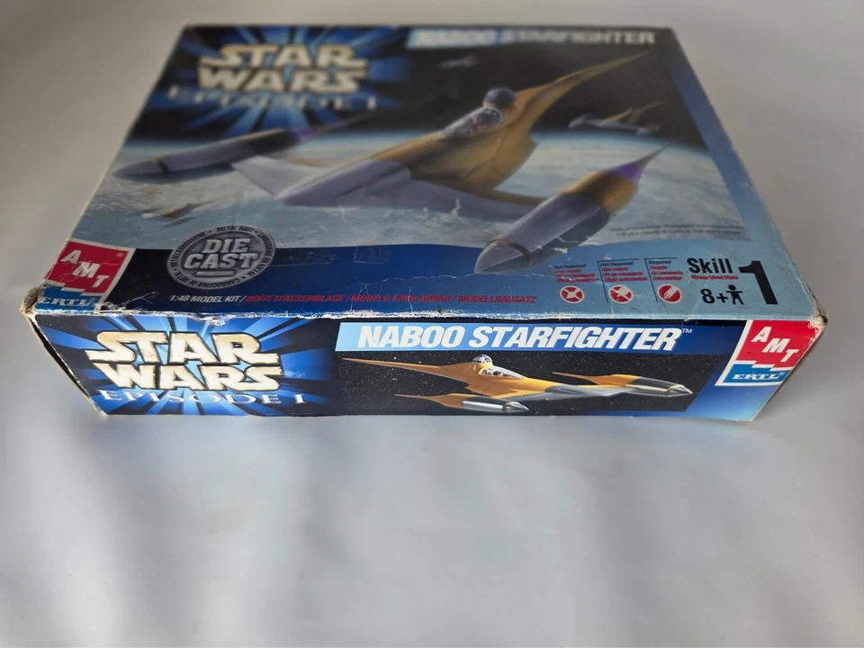 New Naboo Starfighter Star Wars Episode 1 AMT Ertl Die Cast 1:48 Model Kit  QIK - Image 2 of 4