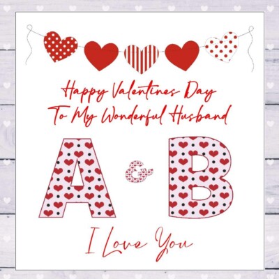 Personalised Valentines Day Card - Husband Wife Boyfriend Girlfriend ...