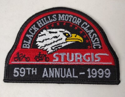 VTG PATCH Sturgis 59th Annual 1999 Black Hills Motor Classic Red Black Eagle NOS