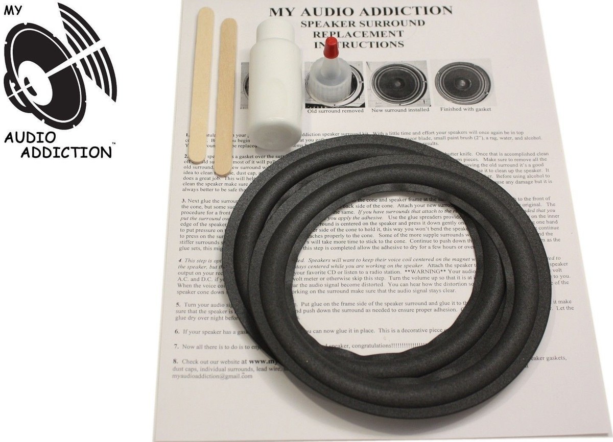 NEW FOAM EDGE SPEAKER REPAIR KIT + GLUE 56038593AG JEEP LIBERTY DOOR 6