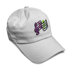 Soft Women Baseball Cap Multicolor Musical Notes C Embroidery Dad Hats for Men