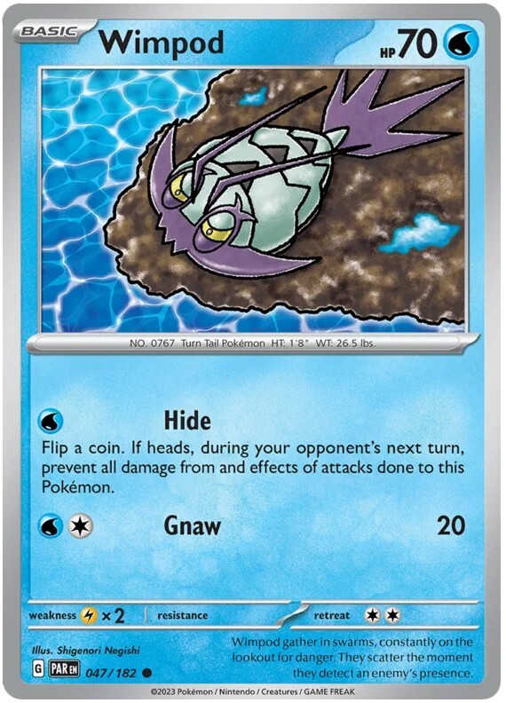 Wimpod Pokemon TCG Card 047/182
