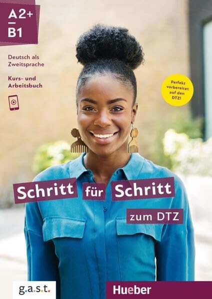 Hueber SCHRITT FUR SCHRITT ZUM DTZ Kurs- und Arbeitsbuch A2+ - B1 @ BRAND NEW
