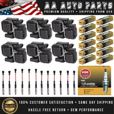 6x Ignition Coil & Ignition Wire Set & 12 NGK Spark Plug for Mercedes-Benz ML350