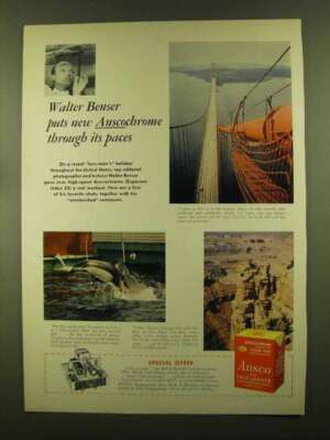 1956 Ansco Anscochrome Color Film Ad - Walter Benser