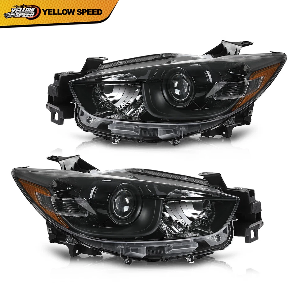 Headlights Fit For 2013-2016 Mazda CX-5 Halogen Projector Factory Headlamp LH+RH - Image 2 of 4