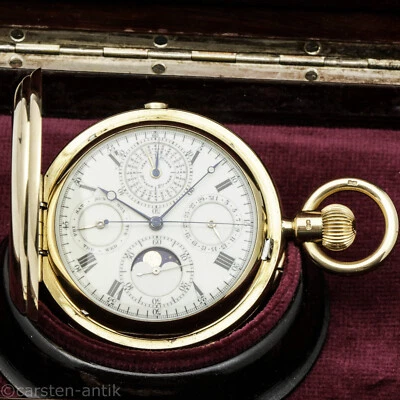 Grand Komplikation 18k Gold Savonette Taschenuhr 1905 beste englische Qualität - Bild 1 von 4
