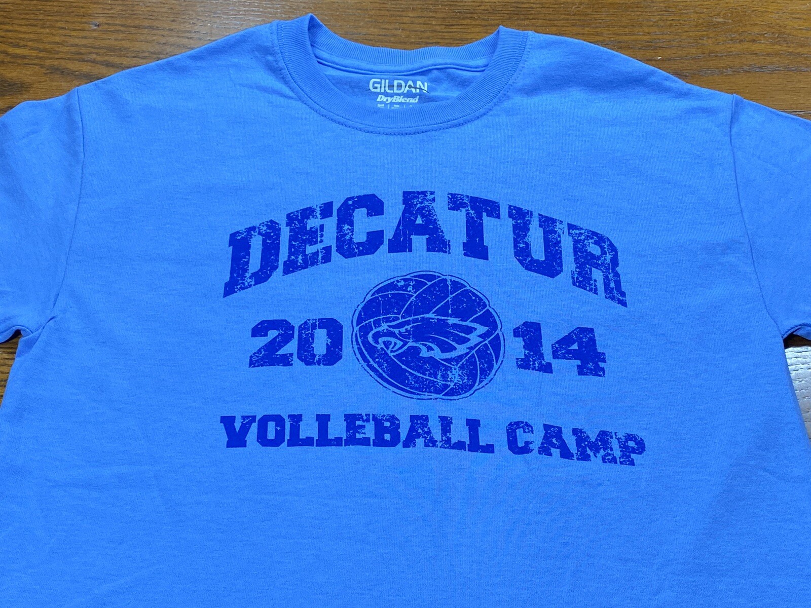 Decatur Texas Volleyball Camp Mens Shirt Small Blue Cotton Graphic TX