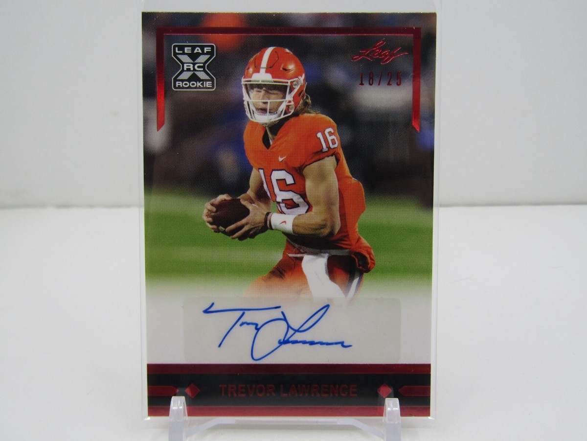 TREVOR LAWRENCE 2021 LEAF X ROOKIE AUTOGRAPH AUTO! RC! #18/25