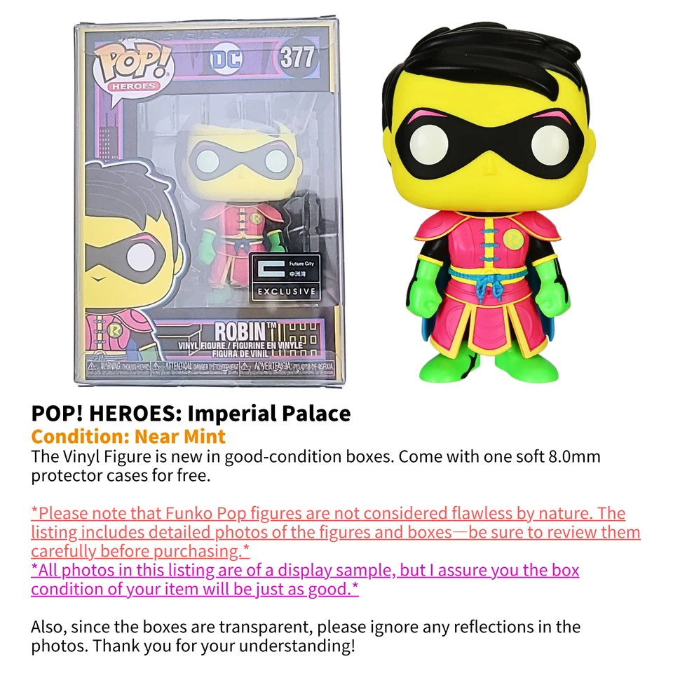 Funko POP DC Heroes Blacklight Imperial Palace #377 Robin Exclusive w/Protector - Image 3 of 4