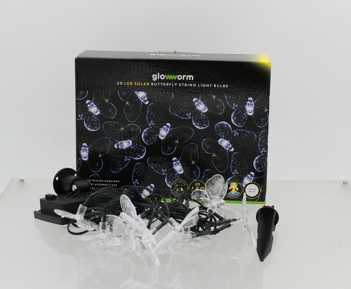 Garden Oasis Solar Butterfly String Lights 20ct 20 LED Solar String