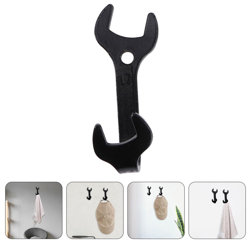 Towel Hook Wall Hanging Hook Iron Towel Hook Wrench Shape Closet Door