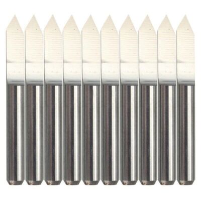 10Pcs 60 Degree 0.1mm Carbide Engraving Bits CNC Router Tool for PCB board YL #E